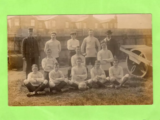 Post Office F C  Football Club RP pc used Luton 1908 Ref A466