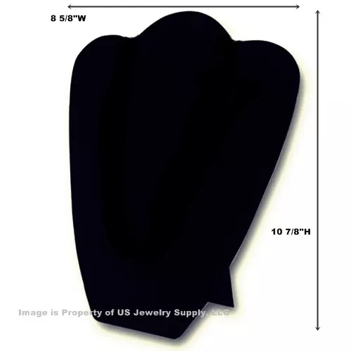36 Black Velvet Necklace Pendant Easel Back Jewelry Display 8 5/8"W x 10 7/8"H