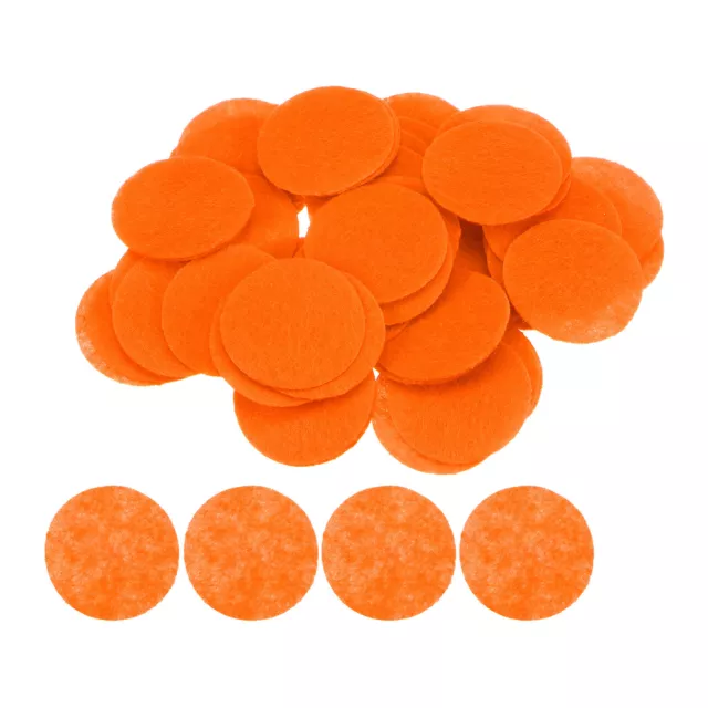 200pcs Round Felt Circles, 30mm 1-1/4" Craft Felt Pads Non-Woven Fabric Orange