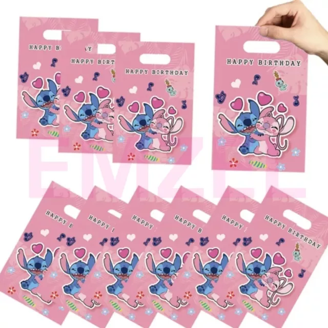 Lilo and Stitch DIY Stickers ONLY Favors Gift Bag Labels 3.75 x 4.75 -12  pcs