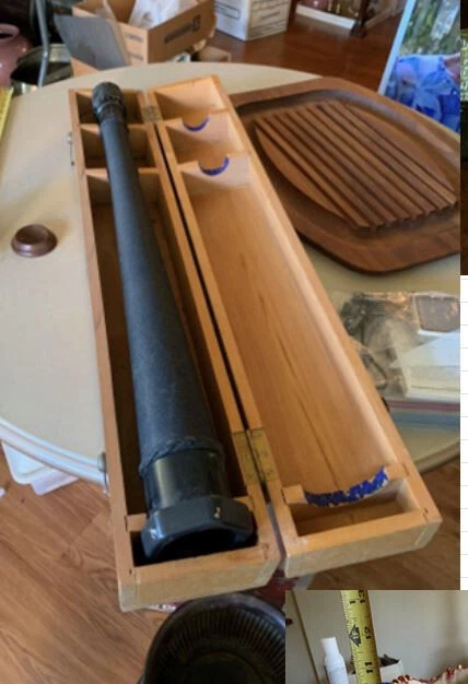 U.S. Navy Spyglass Quartermaster Mark II 16 With Orig. Wooden Case 1942 U.S. Navy Spyglass Quartermaster Mark II 16 With Orig. Wooden Case 1942
