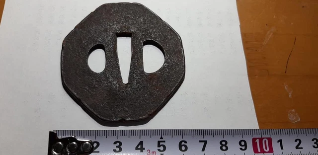 Antique TSUBA Katana Japanese Samurai Sword Guard Parts Koshirae #849