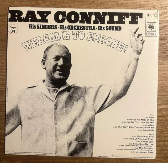 LP - Ray Conniff, His Singers - His Orchestra - His Sound – Welcome To Europe! 2