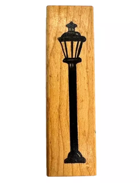 Vintage Ann ticipation Lamp Light Pole Post Rubber Stamp