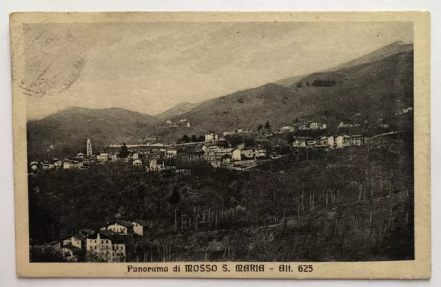 Cartolina Mosso S.Maria veduta panorama Biella Piemonte paesaggistica T7