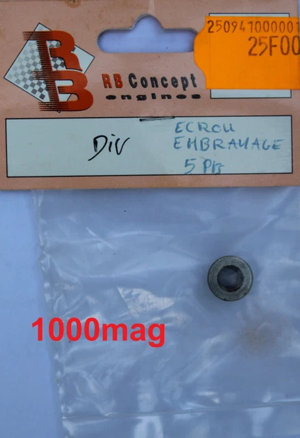 Rb Concept Engine Clutch Nut 4, 5 Point Snake 1/8 Model Racing Car