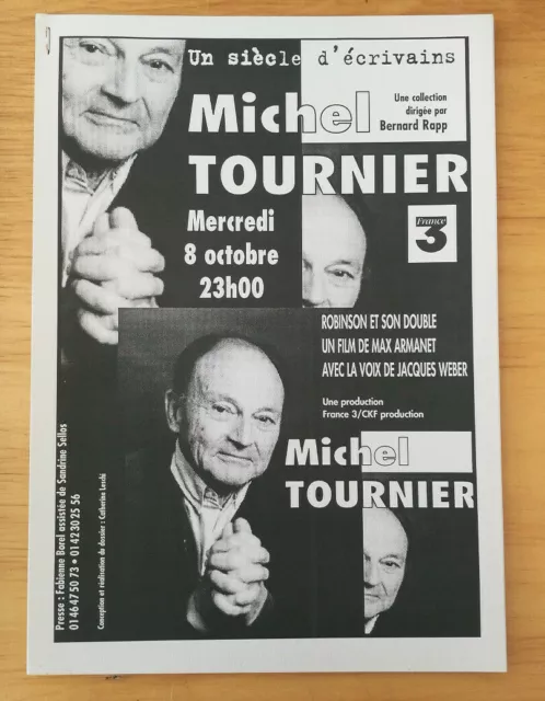 Television Dossier De Presse Un Siecle D'ecrivains Michel Tournier Vers 1995