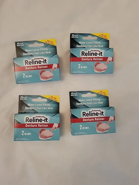 Revestimientos dentales Denemp Reline-It 2 cada uno (4 paquetes)