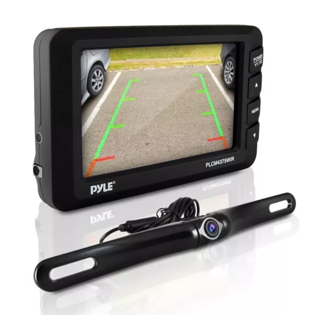 Universal Rear View Monitor w/Cam Kit, Pyle 4.3" LCD Wireless Backup Camera