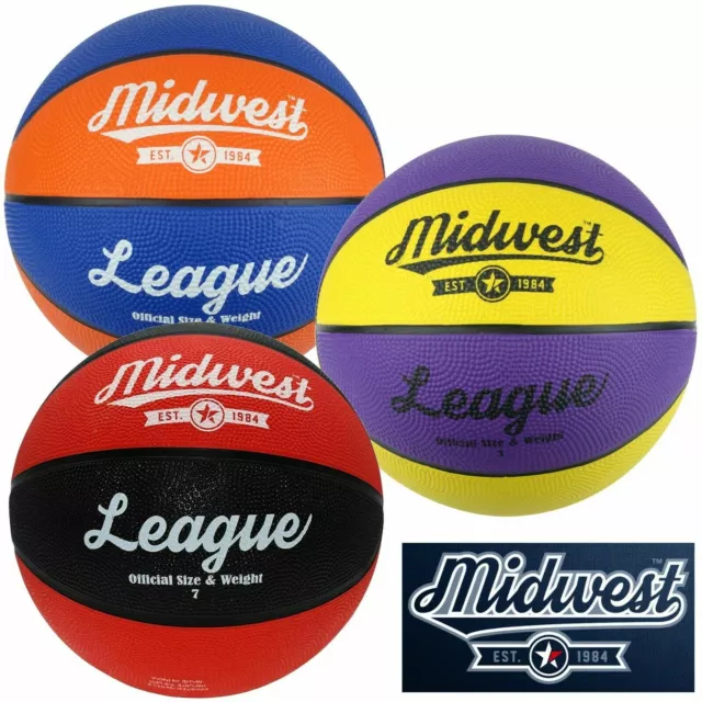 Basketball New Midwest League - Size 3, 5, 6, 7 Basketballs ✅ Free Uk Shipping ✅