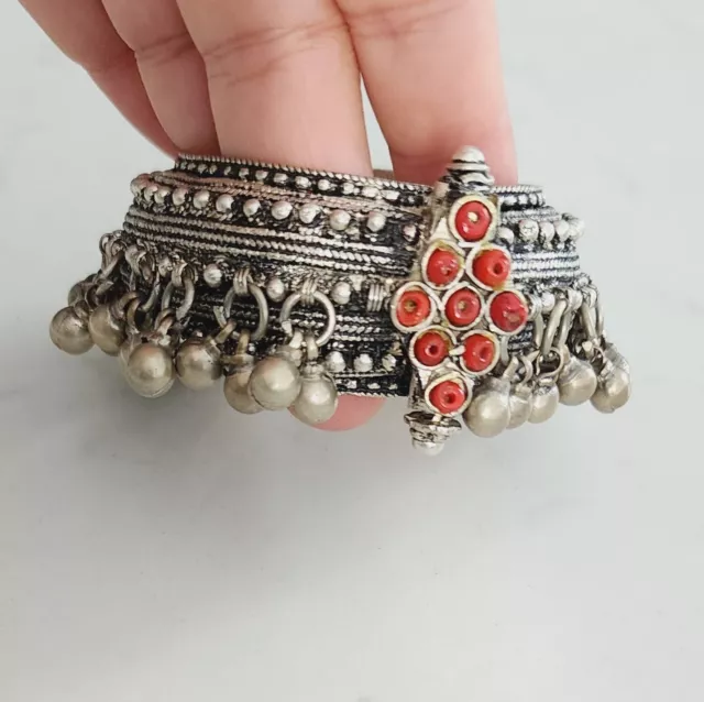 Yemenite bracelet, Yemen silver bracelet, Vintage silver bangle bracelet (YB8)