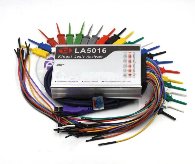 NEW USB LOGIC Analyzer LA5016 PC 16 Channel 500MHz Max Sample Rate PWM