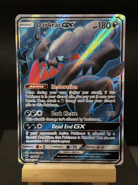 Pokemon Card Darkrai GX 139/147 Full Art Burning Shadows Near Mint