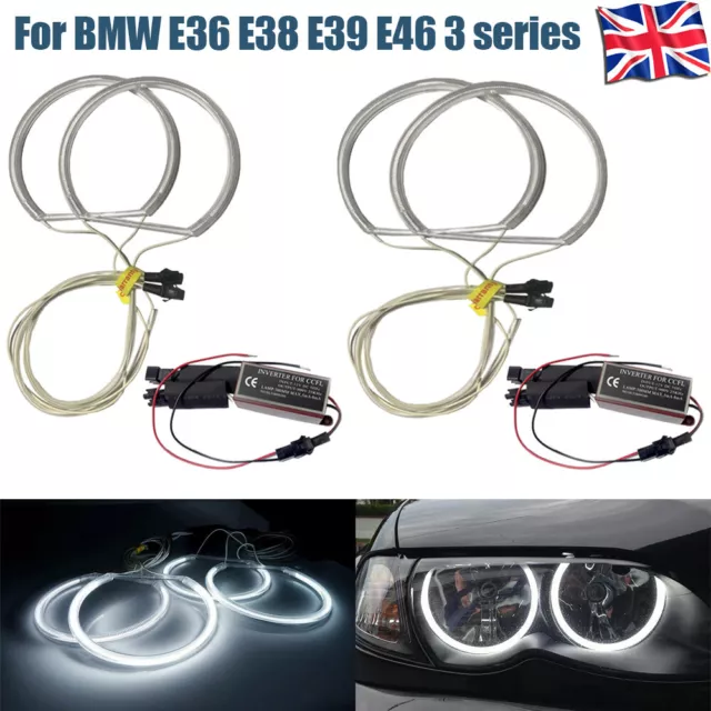 CCFL LED Angel Eyes Sets Halo Ring DRL Turn Signal Light For BMW E36 E46 E39 E38