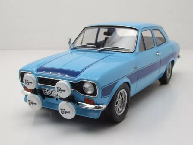 MCG 1:18 1973 Ford Escort MK I RS 2000 Right Hand Drive in light blue and blue