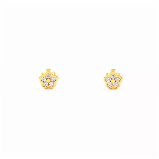 Pendientes Bebe de Margarita con circonitas (T1717P)