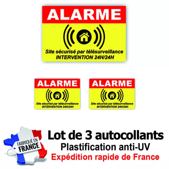 Autocollant alarme vidéo surveillance maison sticker propriété télé surveillance