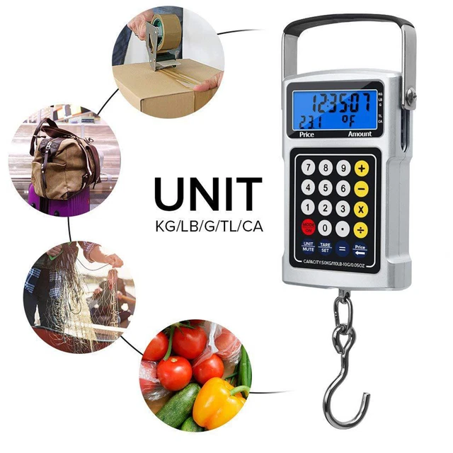 50Kg 10G Digital Hanging Bagagli Bilancia Calcolatrice Strumento Di Pesatura Y1