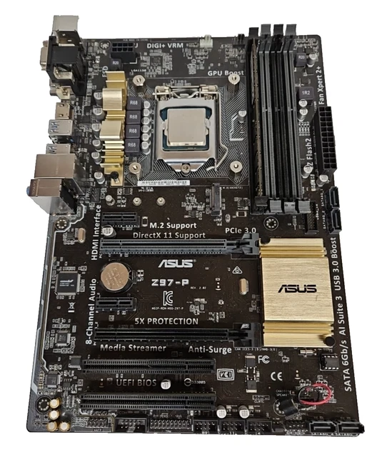 Z97 P ASUS Z97-P MOTHERBOARD with Intel Core i5-4460 £35.55 - PicClick UK