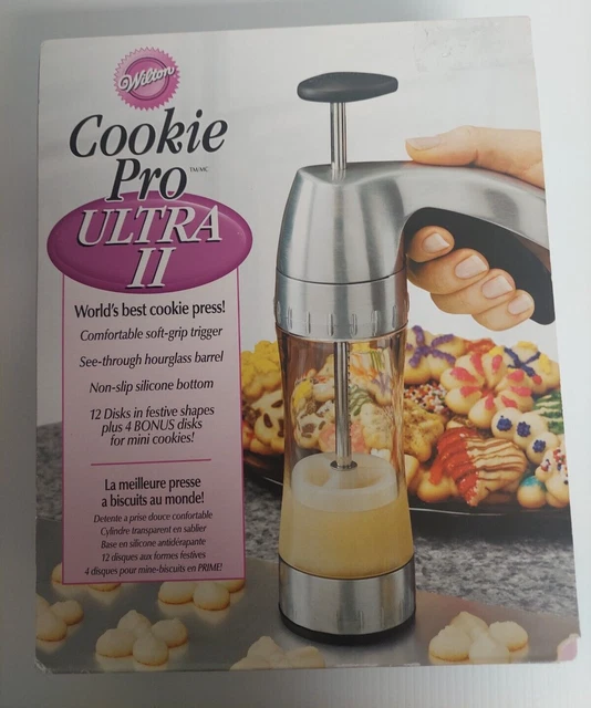 NUEVA prensa de galletas Wilton Cookie Pro Ultra II con 16 mini discos
