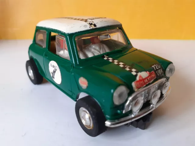 Scalextric Rally Mini-Cooper C7; Green, 1969; Owned from new; Needs a Repair