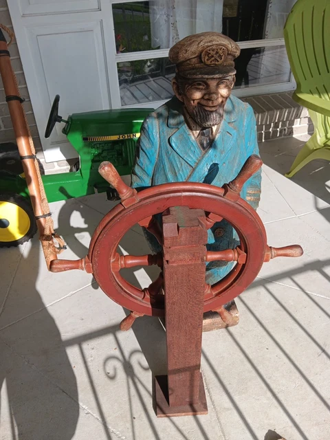 Vintage Alfco NY Blow Mold Nautical Peg Leg Captain 39in Extremely Rare