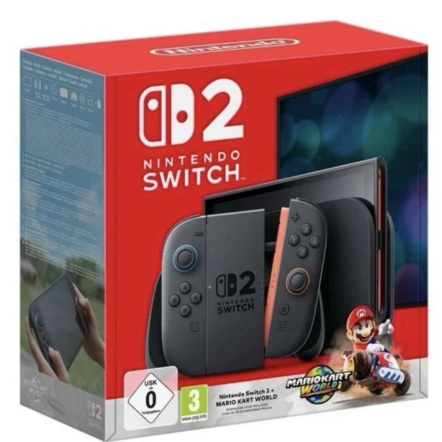 NINTENDO SWITCH 2 Console with Mario Kart World Bundle - Presale 5/6 £ ...