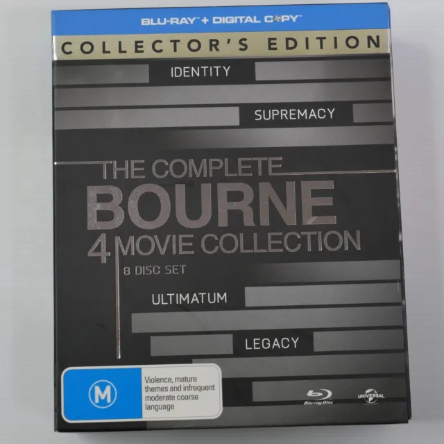 The Complete Bourne : 4 Movie Collection (Blu-Ray, 2012) ACTION Matt Damon