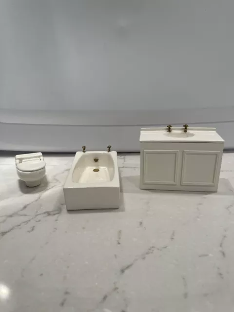 Dollhouse Miniature 1:12 Bathroom Set