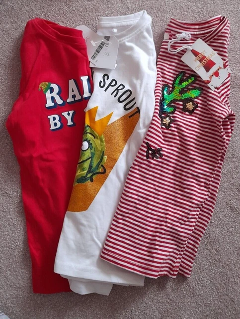 BNWT GIRLS NEXT BUNDLE AGE 5  YEARS CHRISTMAS TOPS X 3 rrp £29