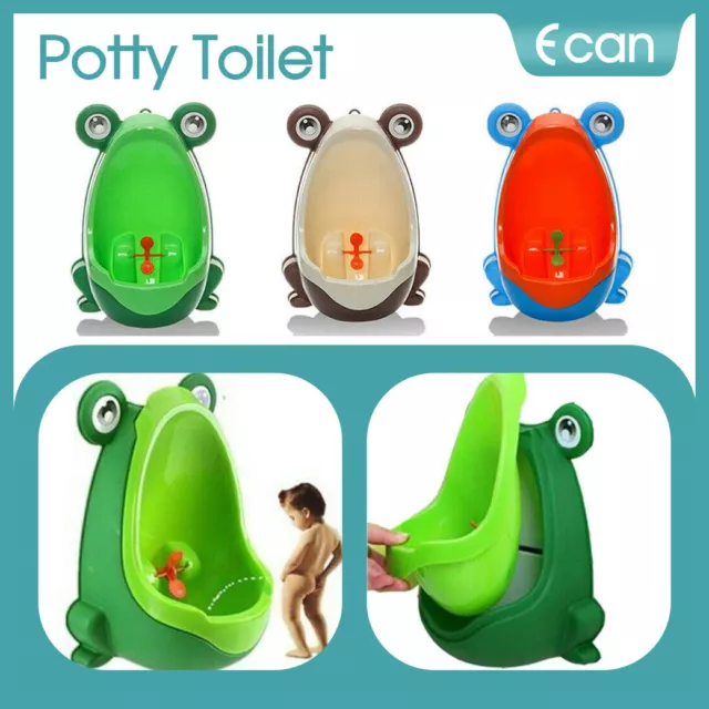 Kid Baby Potty Toilet Training Urinal Boys Pee Trainer Cute Frog Shaped Bathroom