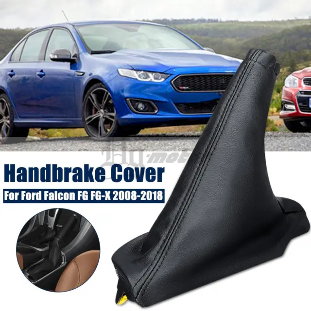 For Ford Falcon FG FG-X 2008~2018 Handbrake Cover Hand Brake boot Black Leather