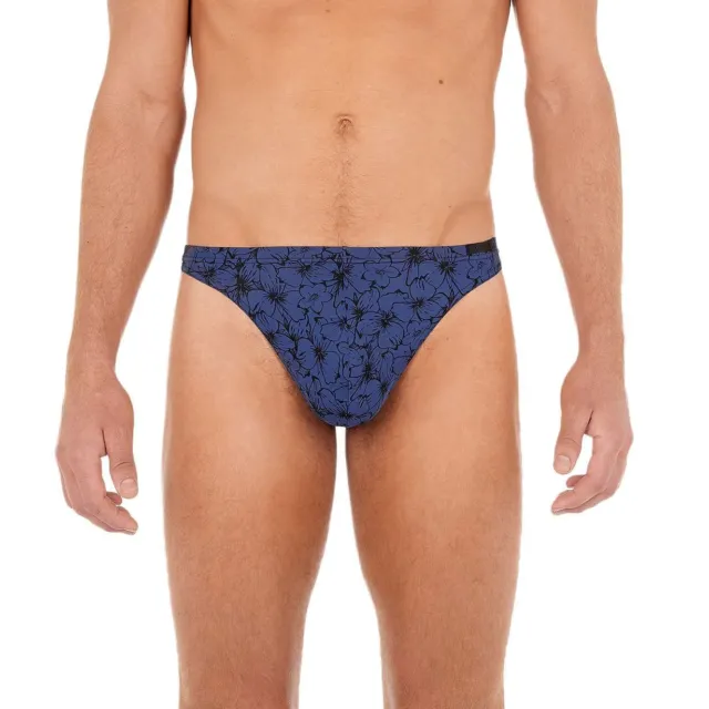 Hom Men navy blue Plume temptation G-string thong underwear size L XL