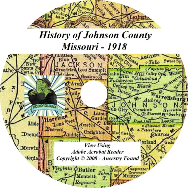 1918 History & Genealogy of Johnson County Missouri MO