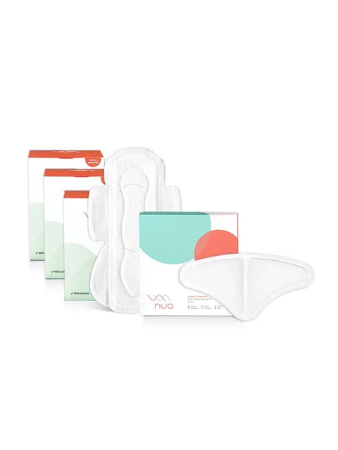 Nua Period Combo, 3 Packungen Nua Ultra Thin Damenbinden, 12 Binden