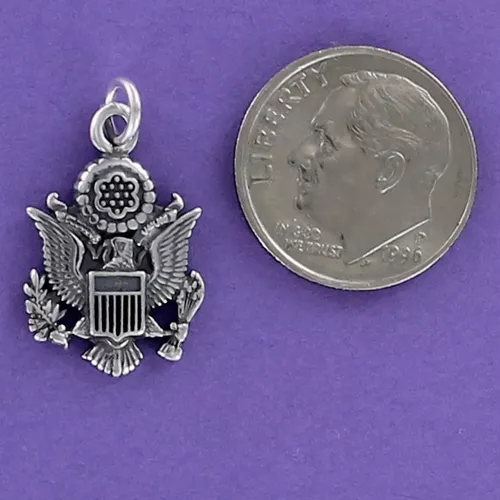 Great Seal of the United States Charm 925 Sterling Silver for Bracelet Necklace 2