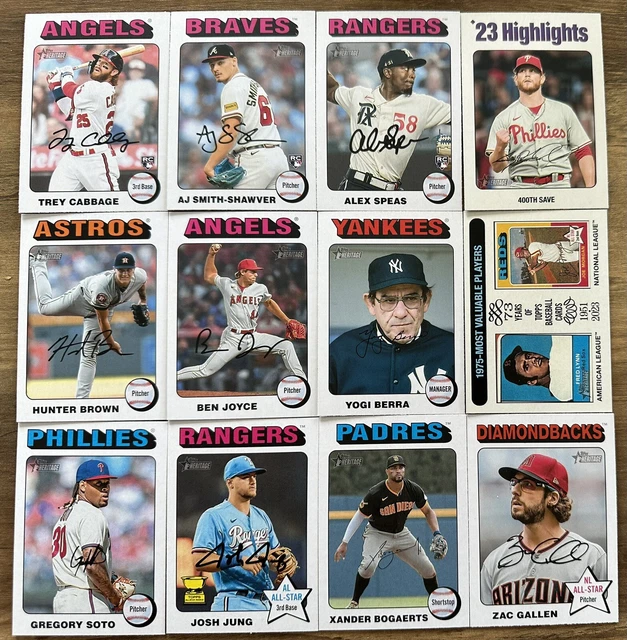 2024 TOPPS HERITAGE White Border Short Print SP Lot 20 Cards 29.00