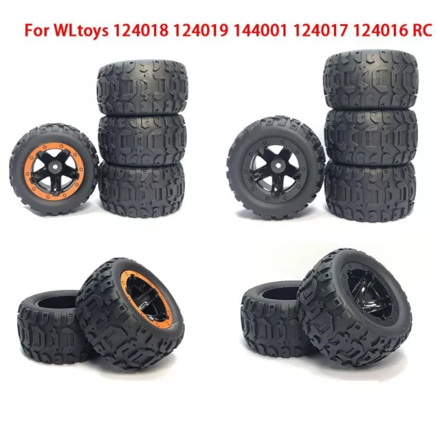 RC car wheels For WLtoys 124018 124019 144001 124017 124016 Rubber Tires Wheel