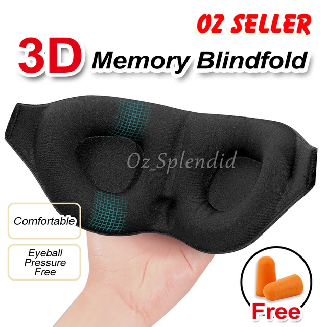 Travel Sleep Eye Mask Soft Sleeping Blindfold 3D Memory Foam Padded Shade Cover