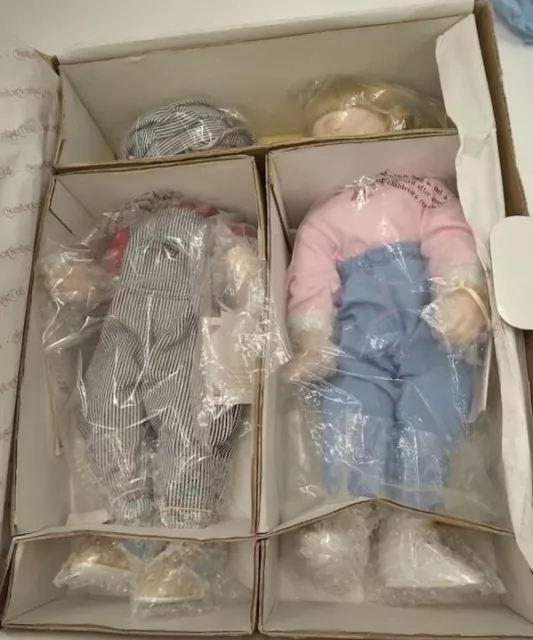 Hamilton Collection Porcelain Dolls First Kiss Heritage Doll 15" Boy Girl