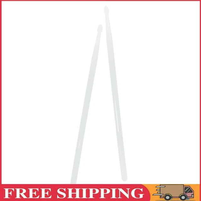 2 Pcs 4 Color Nylon Light Up Drum Sticks for Adults Kids Professional (White)