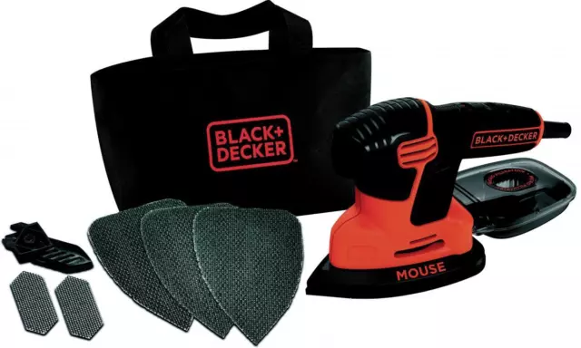 Black&decker KA2000 Ponceuse Abrasives Souris 120 Watt + Accessoires