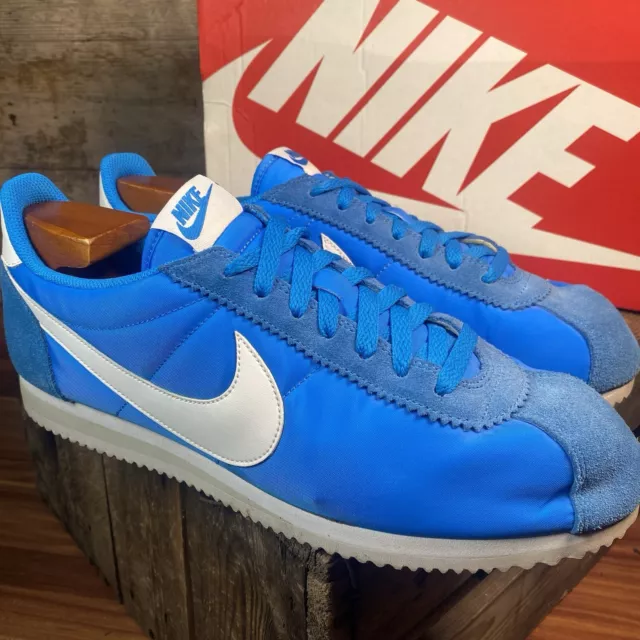 NEW NIKE CLASSIC Cortez Nylon White Sky Blue Trainers Men Women Girls Boys UK 6 49.99 PicClick UK