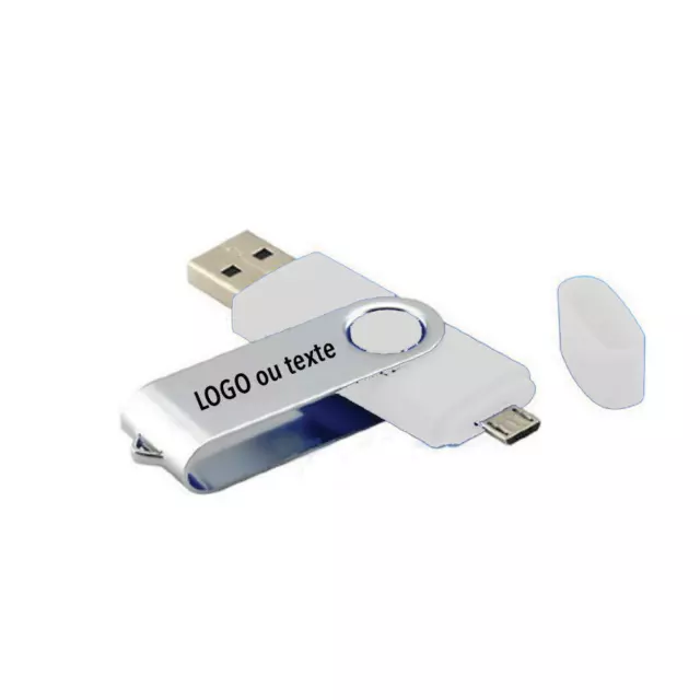 16 GO MICRO USB & USB 2 en 1 Clé USB OTG personnalisable mémoire flash