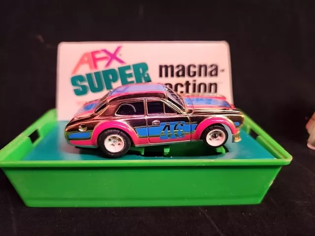AURORA AFX | FORD ESCORT | gold chrome - red - blue #46 | NM | VHTF / BOXED !!!