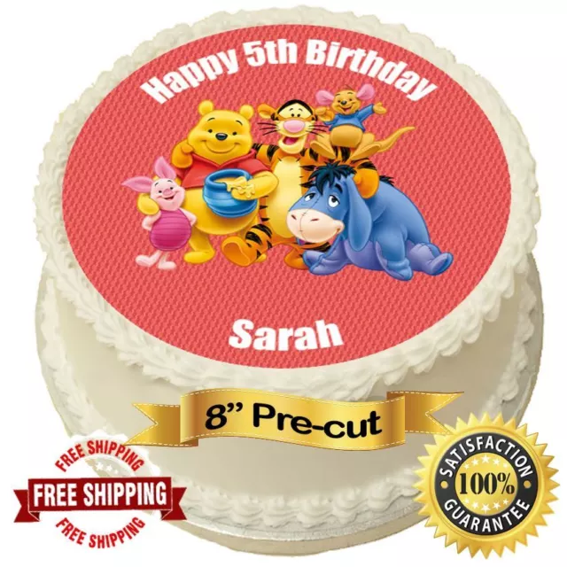 Winnie The Pooh Eeyore Edible Image Photo Cake Topper Sheet Personalized Custom Customized Birthday