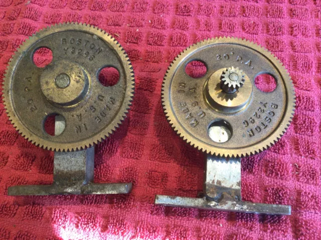 Pair of Boston Y3296 20 degree Straight Cut Spur gear plus