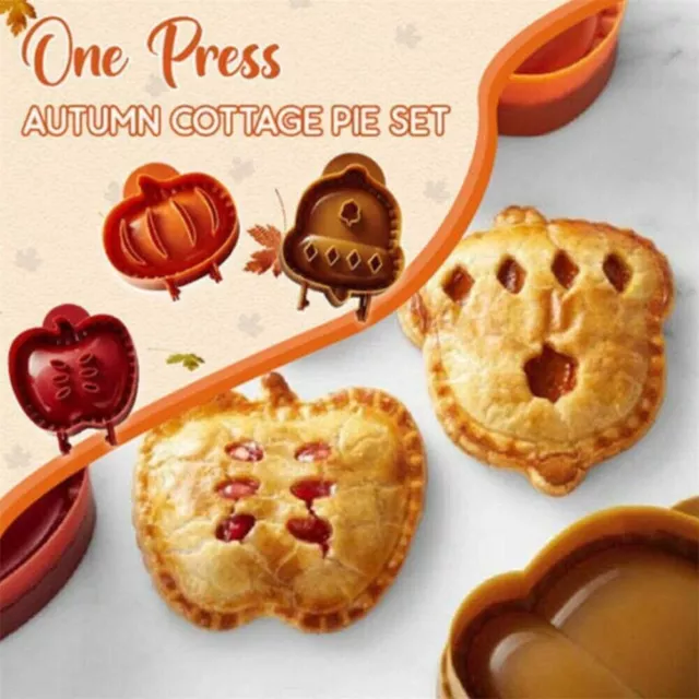 Herbst Hand Pie Formen Set Weihnachten Backen Küche Werkzeuge Äpfel Kürbis Form 2