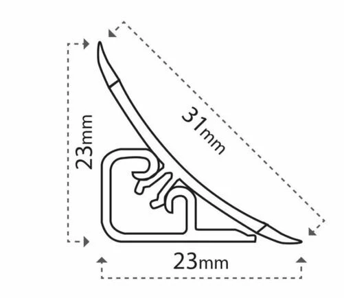 Tira Del Extremo Placa de Trabajo Cocina 23x23mm Weichsockelleiste Encimera