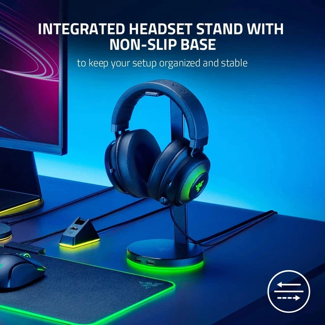 New  Razer Base Station V2 Chroma-Gaming Headset Stand-USB Hub  LOWEST PRICE!